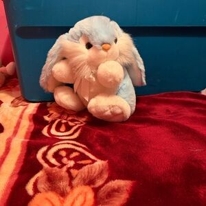 Plush Blue Bunny Toy for Small Pets